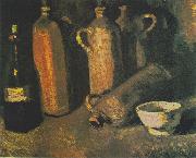 Vincent Van Gogh bottles and white bowl Spain oil painting artist
